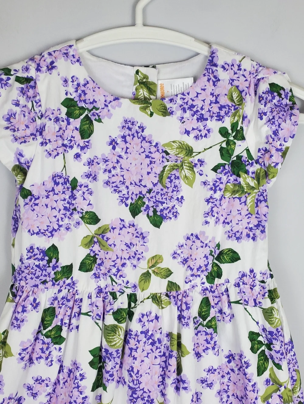 Gymboree Girls Lilac Poplin Tiered Dress Lovely Lavender Size 7 - Picture 6 of 14